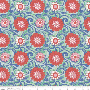 Carnation Carnival Red - Liberty Carnaby Collection Cotton Fabric
