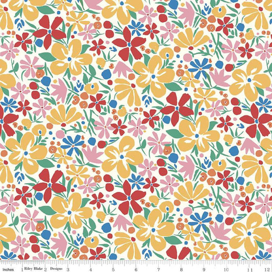 Bohemian Bloom Pink - The Carnaby Collection by Liberty Fabric Felt