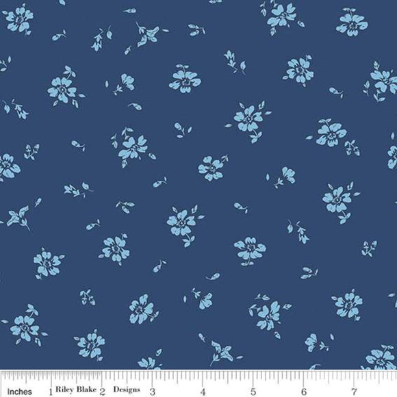 Field Rose - Liberty - The Flower Show Midnight Garden Collection Cotton Fabric