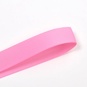 155 - Geranium Pink Solid Plain Grosgrain Ribbon