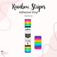 Rainbow Teckwrap Rainbow Stripes Permanent Adhesive Vinyl ✂️ ☆