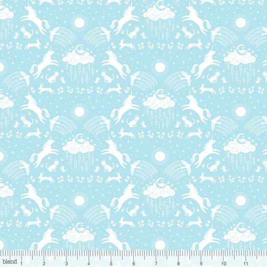 Unicorn Dreams Mint - Happy Skies - Blend Cotton Fabric ✂️ £8 pm *SALE*