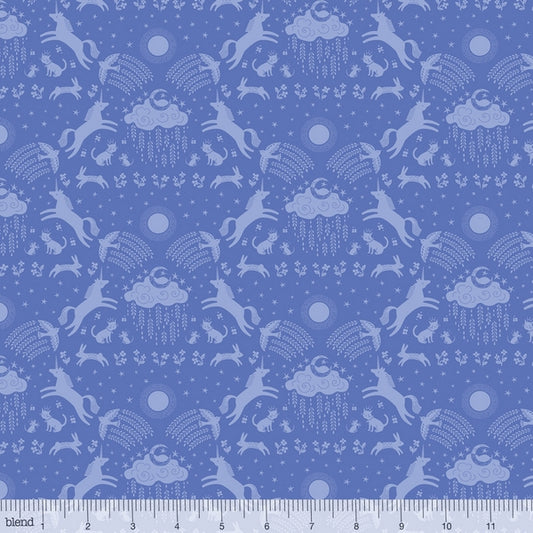 Unicorn Dreams Periwinkle - Happy Skies - Blend Cotton Fabric ✂️ £8 pm *SALE*