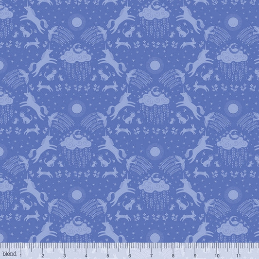 Unicorn Dreams Periwinkle - Happy Skies - Blend Cotton Fabric ✂️ £8 pm *SALE*