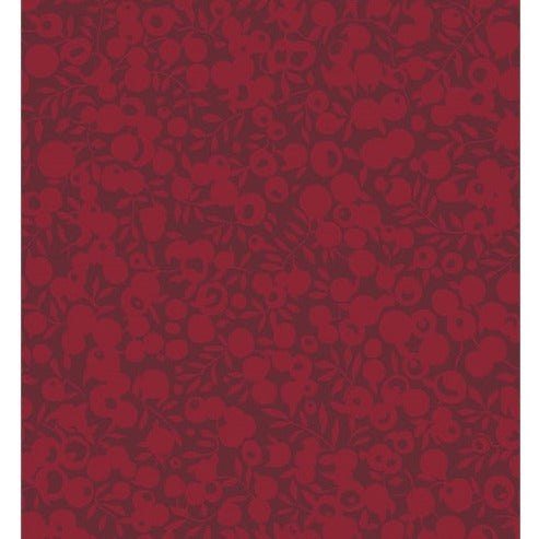 Cherry Red 5684 - Wiltshire Shadow - Liberty Cotton Fabric ✂️ £10 pm *SALE*