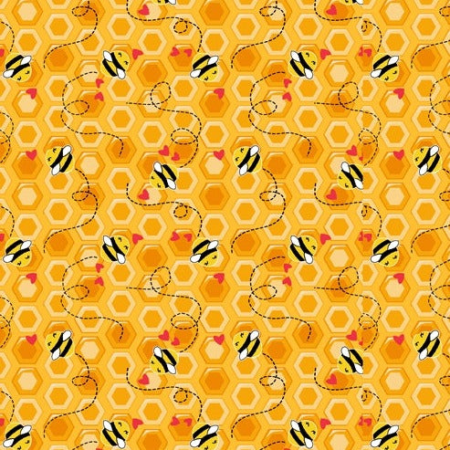 Honeybees and Honeycomb - Honey Bee Gnomes - Studio E Cotton Fabric ✂️ £10 pm *SALE*