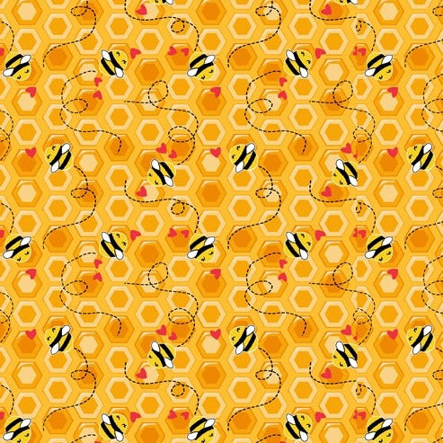 Honeybees and Honeycomb - Honey Bee Gnomes - Studio E Cotton Fabric ✂️