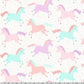 Unicorns White - Chasing Rainbows - Robert Kaufman Cotton Fabric ✂️ £13 pm