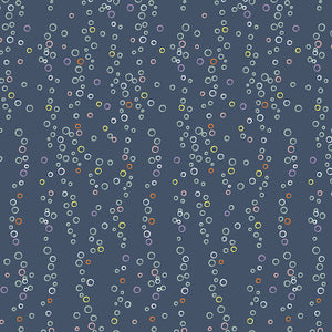 Bubbles On Navy Blue - Under The Sea - Dashwood Studios Cotton Fabric