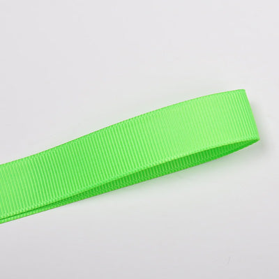 556 - Acid Green Solid Plain Grosgrain Ribbon