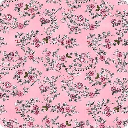 Forest Flowers Pink Floral - Curiosity - Michael Miller Cotton Fabric ✂️ £7 pm *SALE*