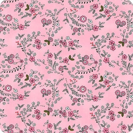 Forest Flowers Pink - Curiosity - Michael Miller