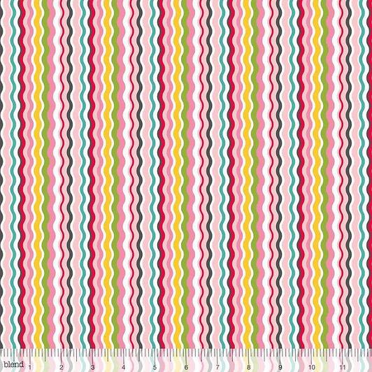 Wavy Lines Zanie Pink - Piccadilly - Blend Cotton Fabric ✂️ £8 pm *SALE*