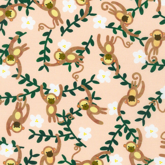Jungle Monkeys on Vines - Rainforest Friends - Robert Kaufman Cotton Fabric ✂️