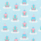 Castles Blue - Chasing Rainbows - Robert Kaufman Cotton Fabric ✂️ £13 pm