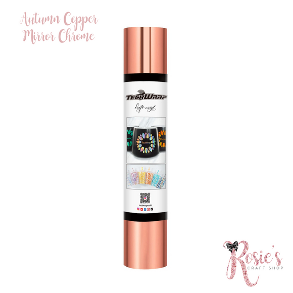 Autumn Copper Bubble Free Mirror Chrome Teckwrap Adhesive Vinyl ✂️