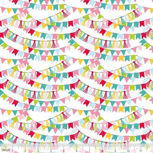 Bunting Bannerline Pink - Piccadilly - Blend Cotton Fabric ✂️ £8 pm *SALE*