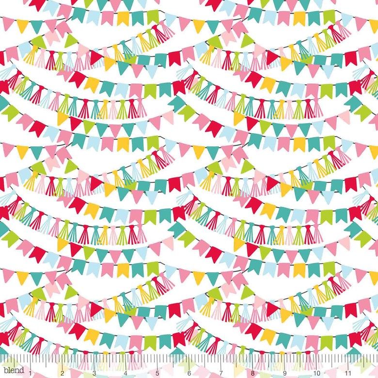 Bunting Bannerline Pink - Piccadilly - Blend Cotton Fabric ✂️ £8 pm *SALE*