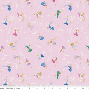 Pink Fairies Sparkle - Little Brier Rose - Riley Blake Cotton Fabric