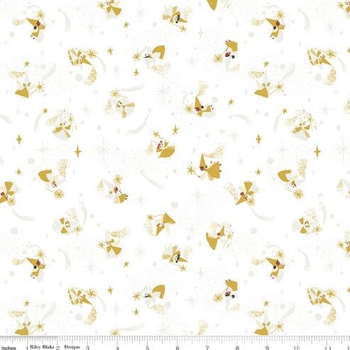 White Fairies Sparkle Sleeping Beauty - Little Brier Rose - Riley Blake Cotton Fabric ✂️ £14 pm