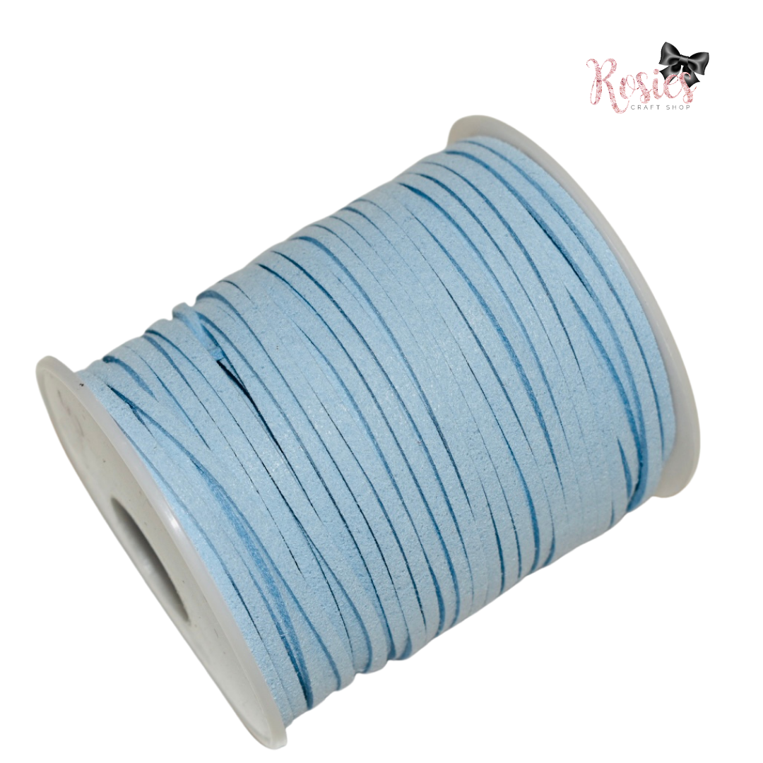 3mm Baby Blue Suede Cord