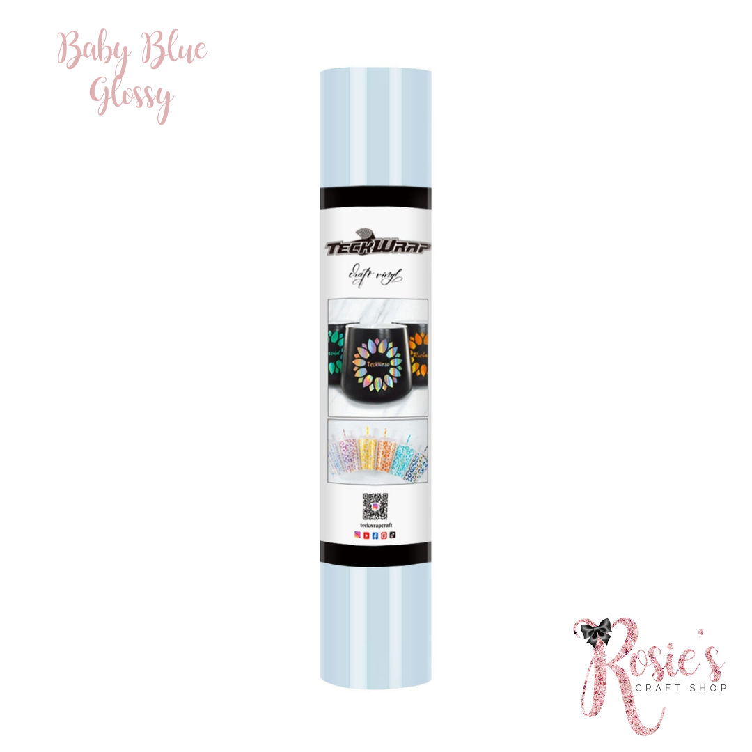 Baby Blue Teckwrap Glossy Adhesive Vinyl ✂️ *SALE*