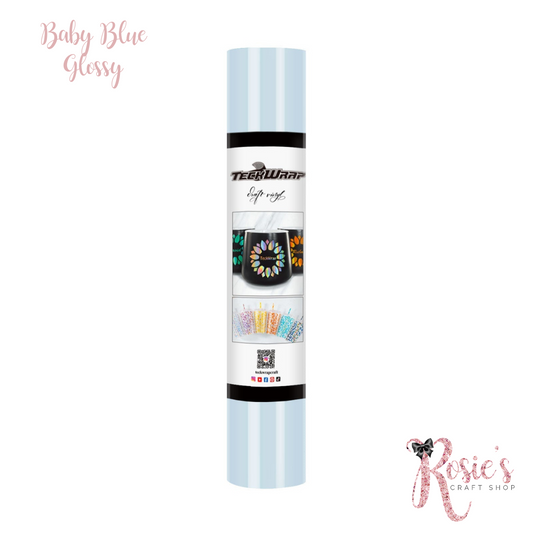 Baby Blue Teckwrap Glossy Adhesive Vinyl ✂️