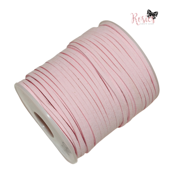3mm Baby Pink Suede Cord