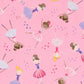 Ballerinas on Pink with Glitter By Timeless Treasures - 100% Cotton Fabric - Rosie's Craft Shop Ltd