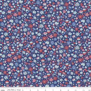 Bloomsbury Blossom Blue - Liberty Carnaby Collection Cotton Fabric