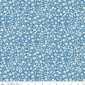 Bloomsbury Silhouette Blue - Liberty Carnaby Collection Cotton Fabric