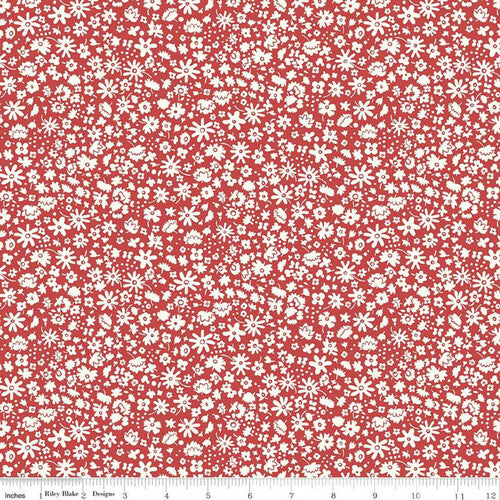 Bloomsbury Silhouette Red - Liberty Carnaby Collection Cotton Fabric