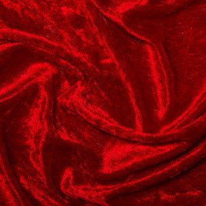 Red Crushed Velvet Fabric Felt