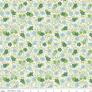 *SALE* Floral White Sparkle - Let's be Mermaids - Riley Blake Cotton Fabric