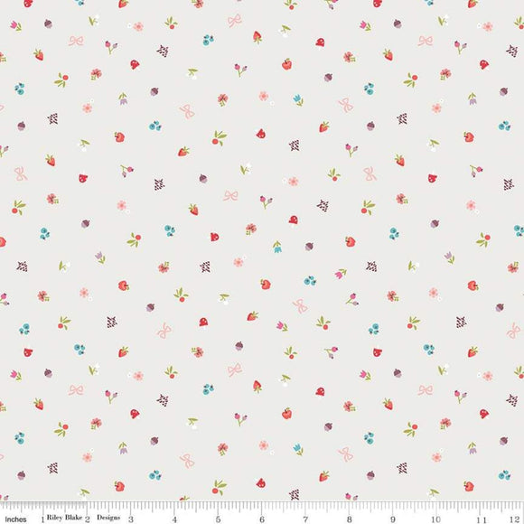 *SALE* Red Riding Hood Bits Cream - Little Red In The Woods - Riley Blake Cotton Fabric