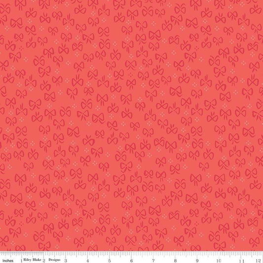 Red Riding Hood Bows Red - Little Red In The Woods - Riley Blake Cotton Fabric ✂️ £7 pm *SALE*