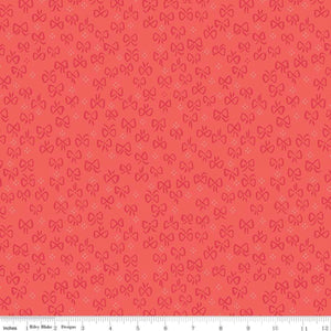 *SALE* Red Riding Hood Bows Red - Little Red In The Woods - Riley Blake Cotton Fabric