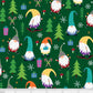 Christmas Gonks on Green - Christmas Miniatures II - P&B Textiles Cotton Fabric ✂️ £13 pm