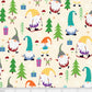 Christmas Gonks on Cream - Christmas Miniatures II - P&B Textiles Cotton Fabric ✂️ £13 pm