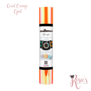 Coral Orange Teckwrap Opal Adhesive Vinyl ✂️
