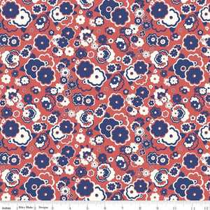 Cosmos Cloud Red - Liberty Carnaby Collection Cotton Fabric