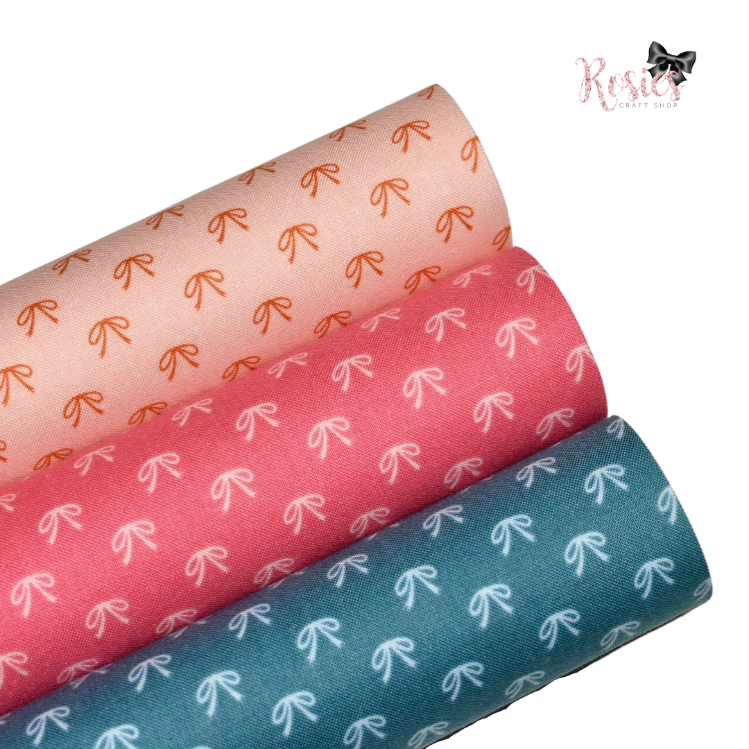 Dainty Princess Bows Designer Fabric Felt
