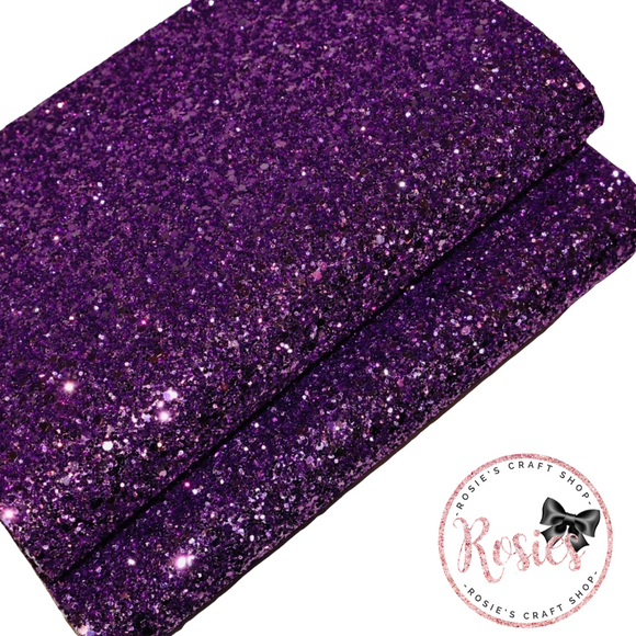 Purple Chunky Glitter Fabric - Luxury Core Collection
