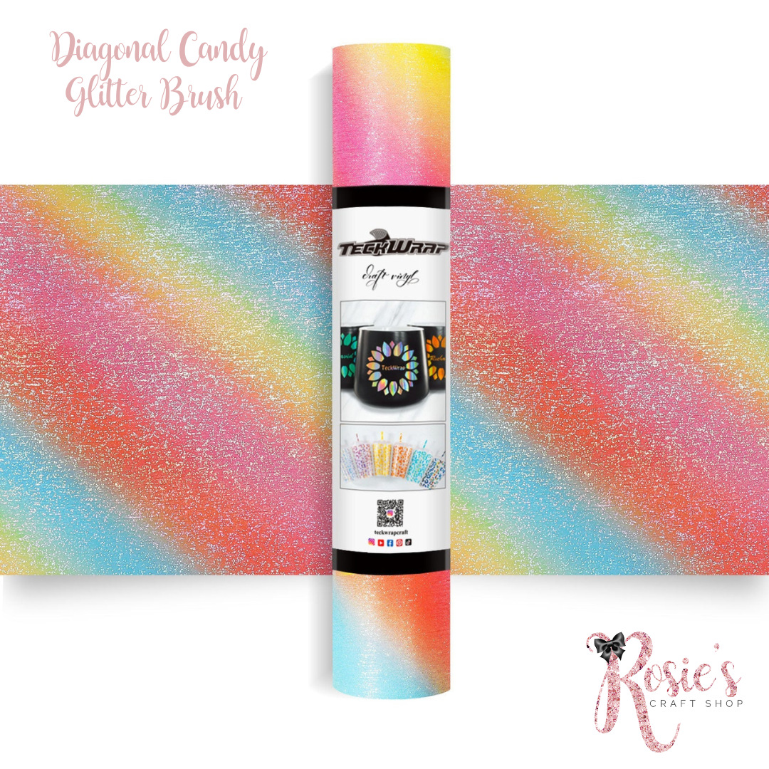 Diagonal Glitter Brush Teckwrap Adhesive Vinyl ✂️ *SALE*