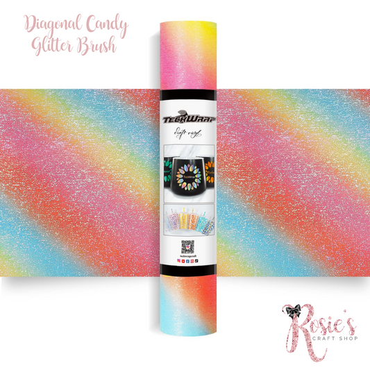 Diagonal Glitter Brush Teckwrap Adhesive Vinyl ✂️ *SALE*