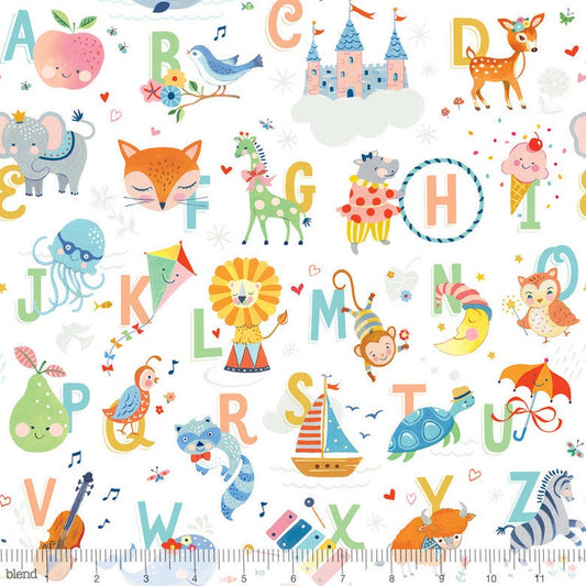 Animals Little Wonder White - Storytime - Blend Cotton Fabric ✂️ £8 pm *SALE