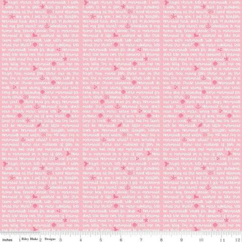 Pink Shell Phone Sparkle - Let's be Mermaids - Riley Blake Cotton Fabric ✂️ £8 *SALE*