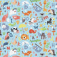 Animals ABC Blue - Noah's Ark - Riley Blake Cotton Fabric ✂️ £9 pm *SALE*