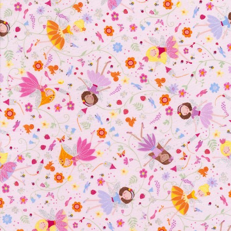Little Glitter Fairies By Timeless Treasures - 100% Cotton Fabric - Rosie's Craft Shop Ltd