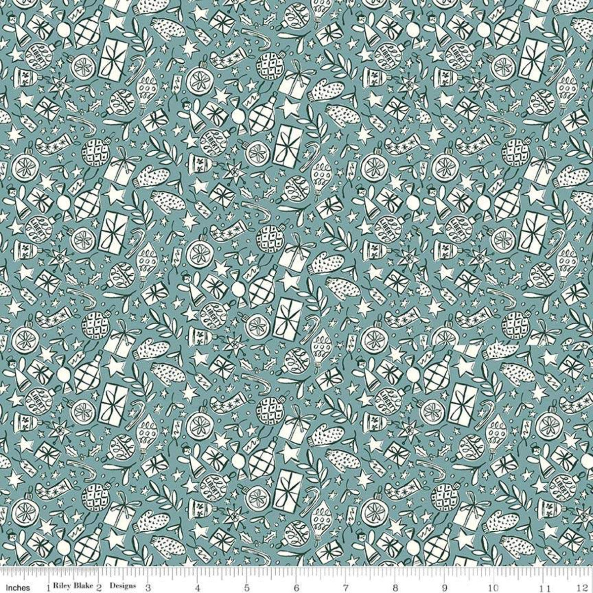 Festive Cheer Green by Liberty - Fabric Felt